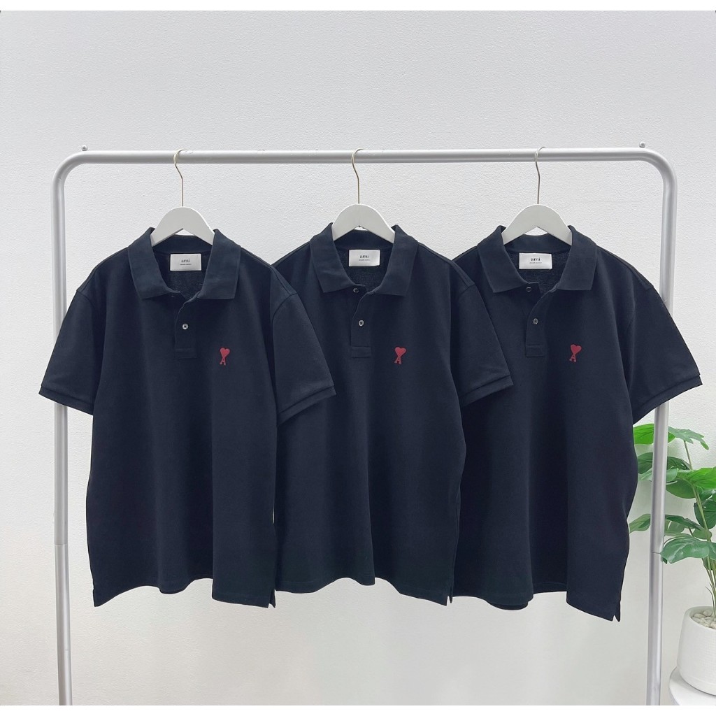 Ami paris polo shirt (Black)