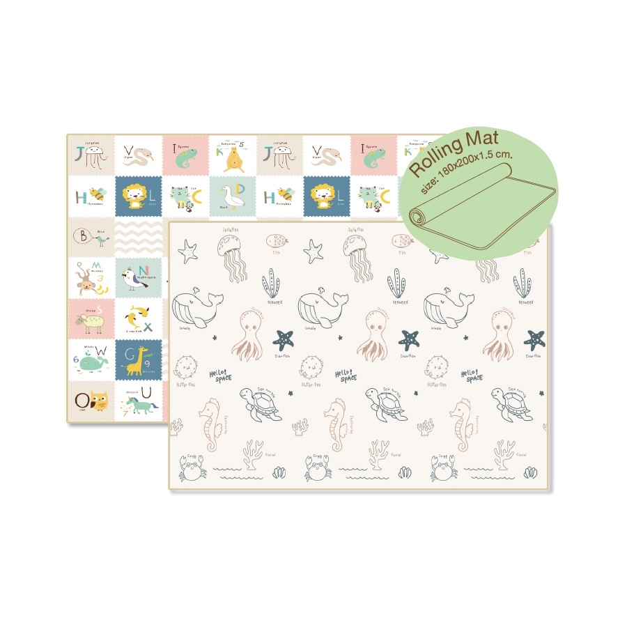 Wel-B แผ่นรองคลาน แบบม้วน (Rolling Mat YG-202 X-005) เสื่อรองคลาน ของใช้เด็ก