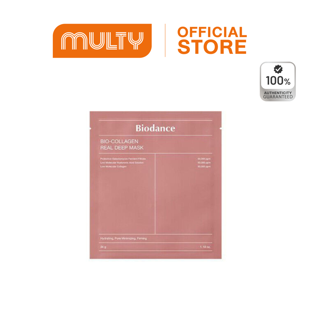 Biodance Real Deep Mask 34g.(1ชิ้น/แผ่น) มาส์กหน้าไฮโดรเจล