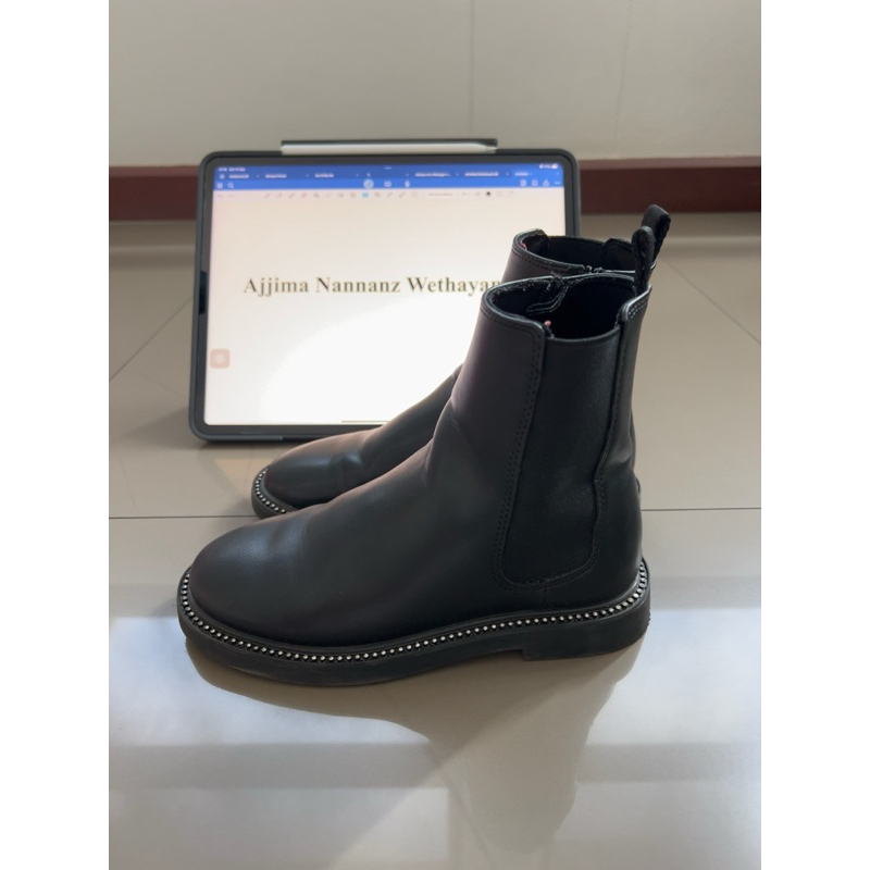 Zara leather boots size eu32 เท้า 19 cm