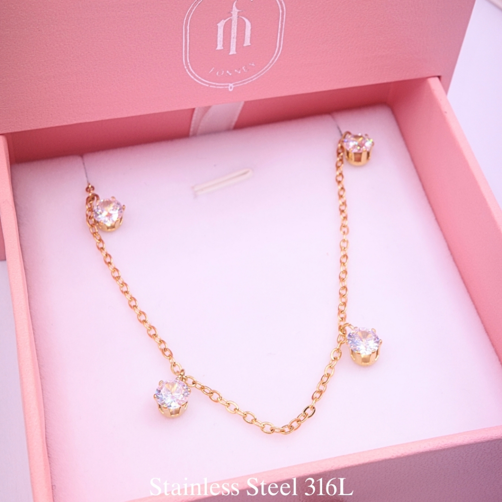 NEW สร้อยคอสแตนเลส ไม่ลอกไม่ดำ Gold