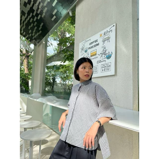 Checked blouse เสื้อคอจีน ลายสก็อต