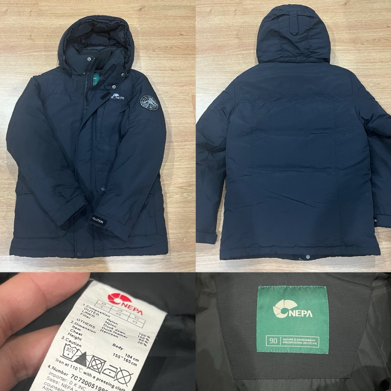 [มือสอง - มือ 2] Parka Jacket เสื้อแขนยาว เสื้อกันหนาว พาร์กา สีดำ แบรนด์ Nepa