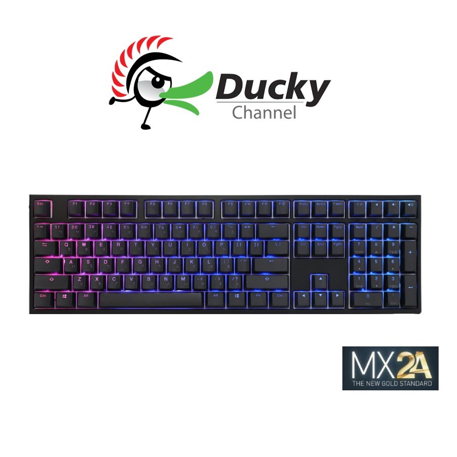 (TH/US) Ducky One 2 PRO RGB Mechanical Gaming Keyboard - Blue / Red Switch คีย์บอร์ดเกมมิ่ง แมคคานิค