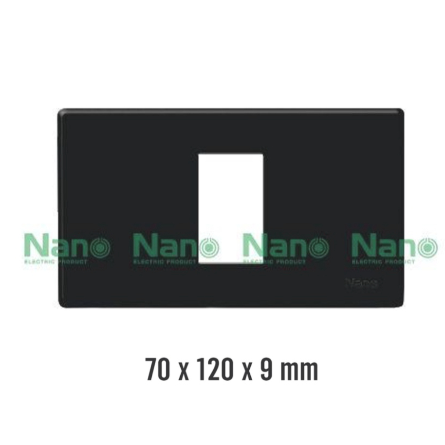 แผงหน้ากากบล็อกขอบเหลี่ยม NANO ขนาดมาตรฐาน 2*4 นิ้ว สีดำทึบ 1 2 3 ช่อง Switch Plate 2×4  UR-COB