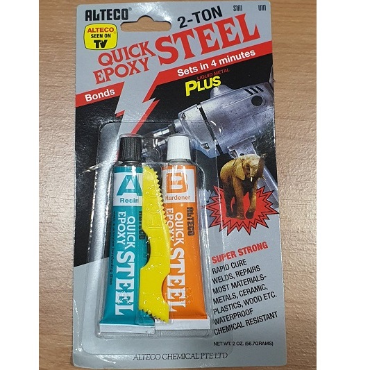 กาวติดเหล็ก 2 ตัน กาวอีพ๊อกซี่ ALTECO Epoxy Quick Epoxy แห้งเร็ว 4 นาที กาวอีพ็อกซี่ กาวติดเหล็ก กาว