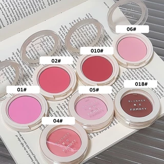 FAMOTY บลัชออน เนื้อฝุ่น Blush โทนสีชมพู สีสวย บรัชออน ปัดแก้ม เนื้อดี ติทนนาน กันน้ำ