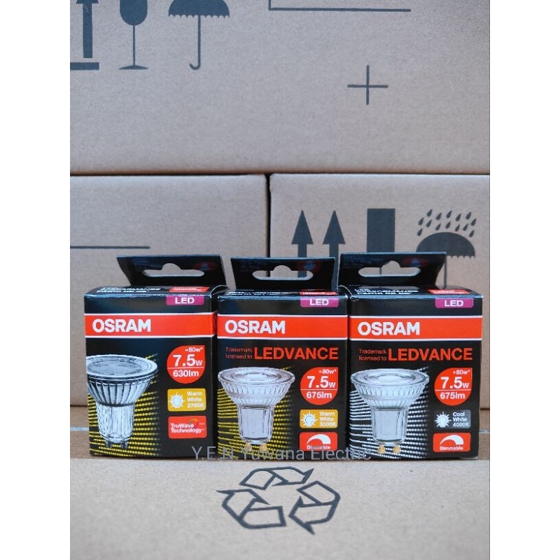 OSRAM หลอดไฟ GU10 LED PERFORMANCE PAR16 7.5 วัตต์ 36D(ปรับหรี่ไฟได้)