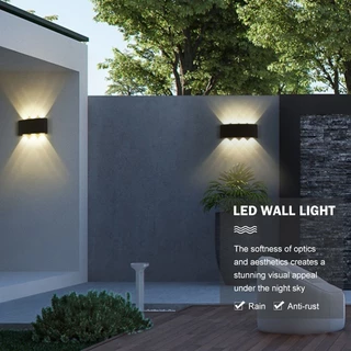 【COD】2W 4W 6W 8W LED โคมไฟติดผนัง LED ไฟติดผนัง กันน้ำ ไฟติดผนังภายนอก ในร่ม โคมไฟผนัง สีดำ โคมไฟหน้าบ้าน สําหรับตกแต่งบ