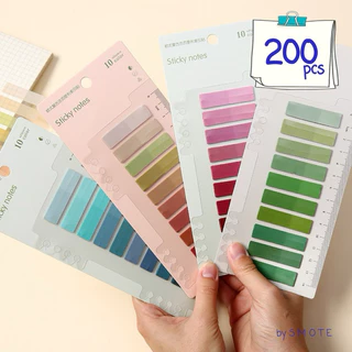 < ใหม่! รีฟิว > โน๊ตกาวแถบ V.2 โทนสี PET ( 200 แผ่น ) Sticky Note กันน้ำ พลาสติก โน๊ต เครื่องเขียน
