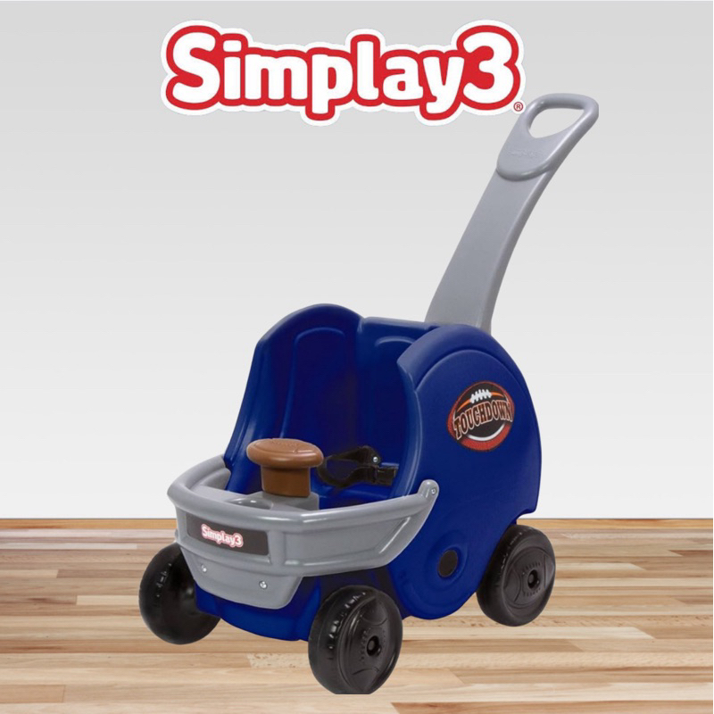 Simplay3 Push Helmet Stroller Wagon - Blue
