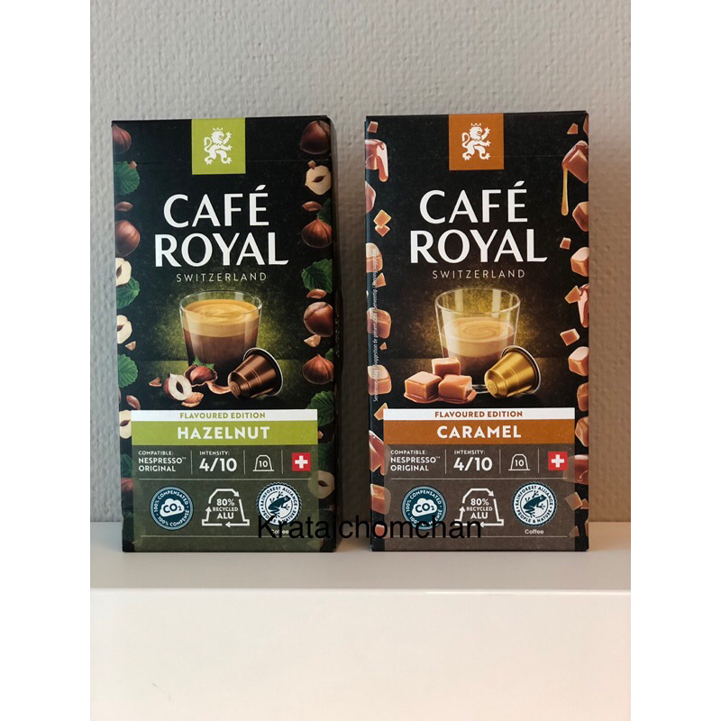 Cafe Royal กาแฟชนิดแคปซูล ใช้ได้กับเครื่องNespresso จากสวิตเซอร์แลนด์ กล่องละ10แคปซูล