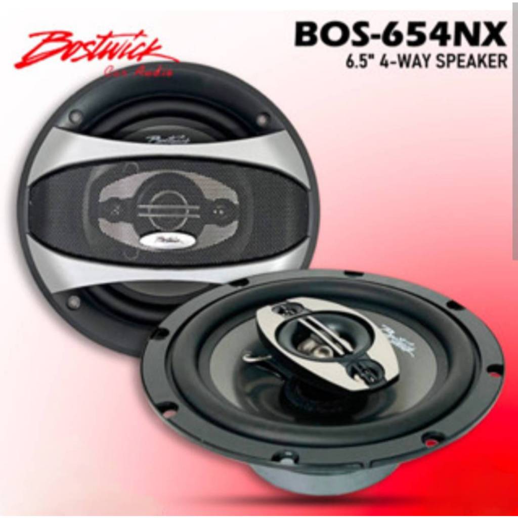 **2ดอก**ลำโพงแกนร่วมติดรถยนต์ BOSTWICK BOS-N654CX  ขนาด 6.5 นิ้ว 4ทาง รุ่นใหม่ล่าสุด เสียงดีฟังเพราะ
