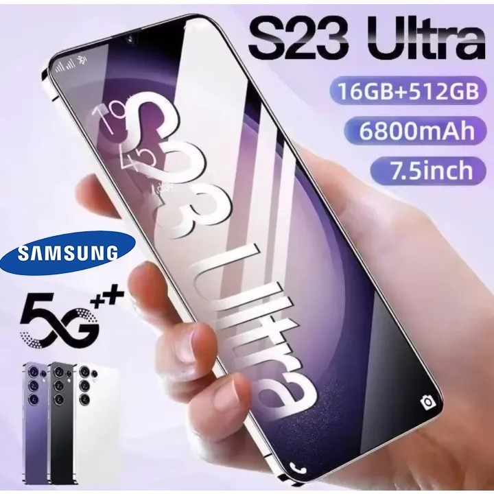 2024 Galaxy S24Ultra Moblie โทรศัพท์ โทรศัพท์มือถือ Smartphone 16+512GB มือถือจอใหญ่ 7.5นิ้ว เครื่องใหม่ 5G Android12