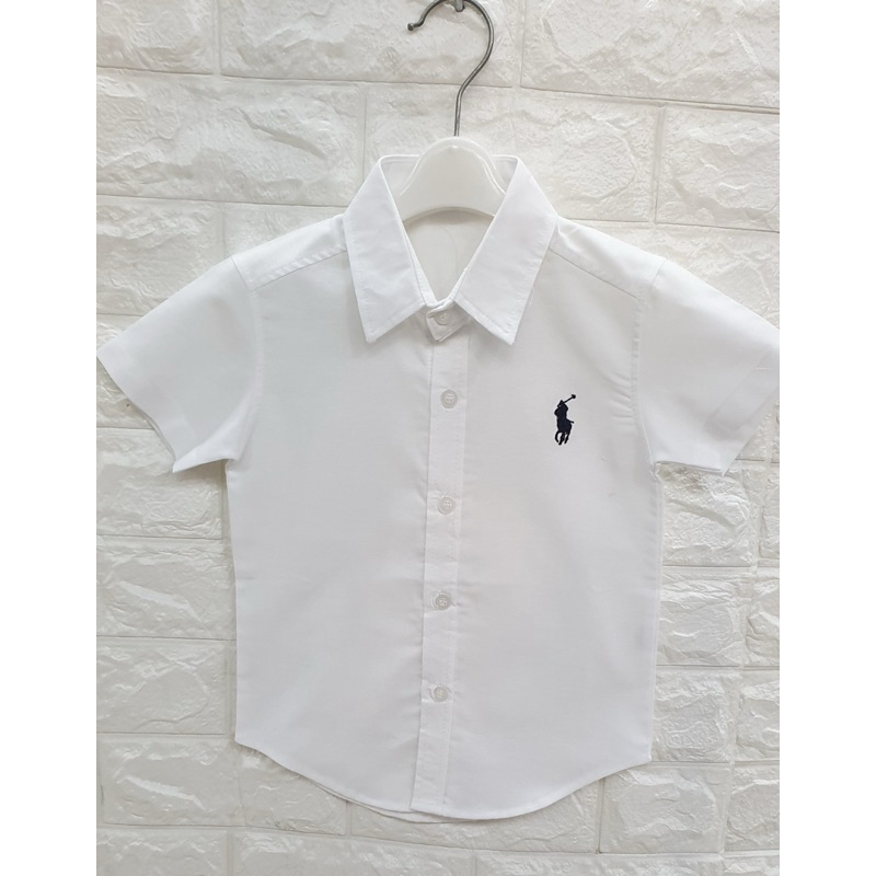 เสื้อเชิ๊ตเนื้อผ้าอ๊อกฟอร์ต พร้อมส่งมีไซส์2ขวบถึง18ปี