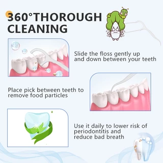 ไหมขัดฟัน​ 50ชิ้น / กล่อง ใช้ขัดฟัน เขี่ยเศษอาหารตามซอกฟัน อุปกรณ์ทำความสะอาดช่องปาก