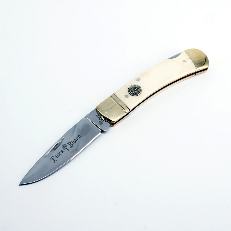 มีดแคมป์ มีดพับfolding pocket knife Boker Plus Tree Brand ใบ 2.8 เหล็ก 8cr13mov, Lock back ด้ามกระดู