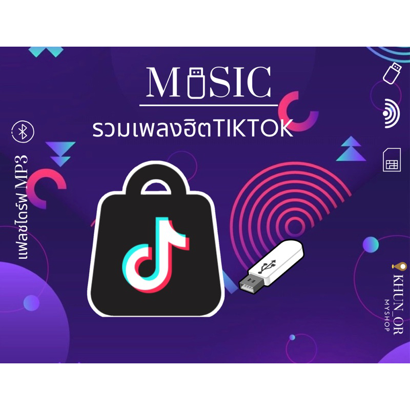 แฟลชไดร์ฟ MP3 เพลงฮิตใน Tiktok (ติ๊กตอก)