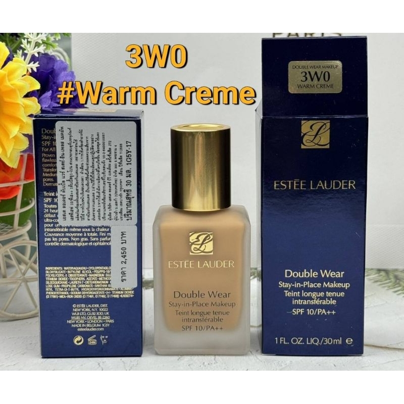 รองพื้น Estee Lauder Double Wear  Stay-In-Place Makeup SPF10 / PA++ ขนาด 30 ml สี# 3W0 Warm Creme