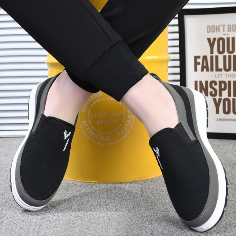 Fshoes งานปังเข้าใหม่แนะนำ  รองเท้าผ้าใบผู้ชายลำลองทรงสลิปออน งานแฟชั่น ทรงดี ดีไซน์เท่ ให้ฟีลดูมินิมอล รุ่นนี้สามารถสว