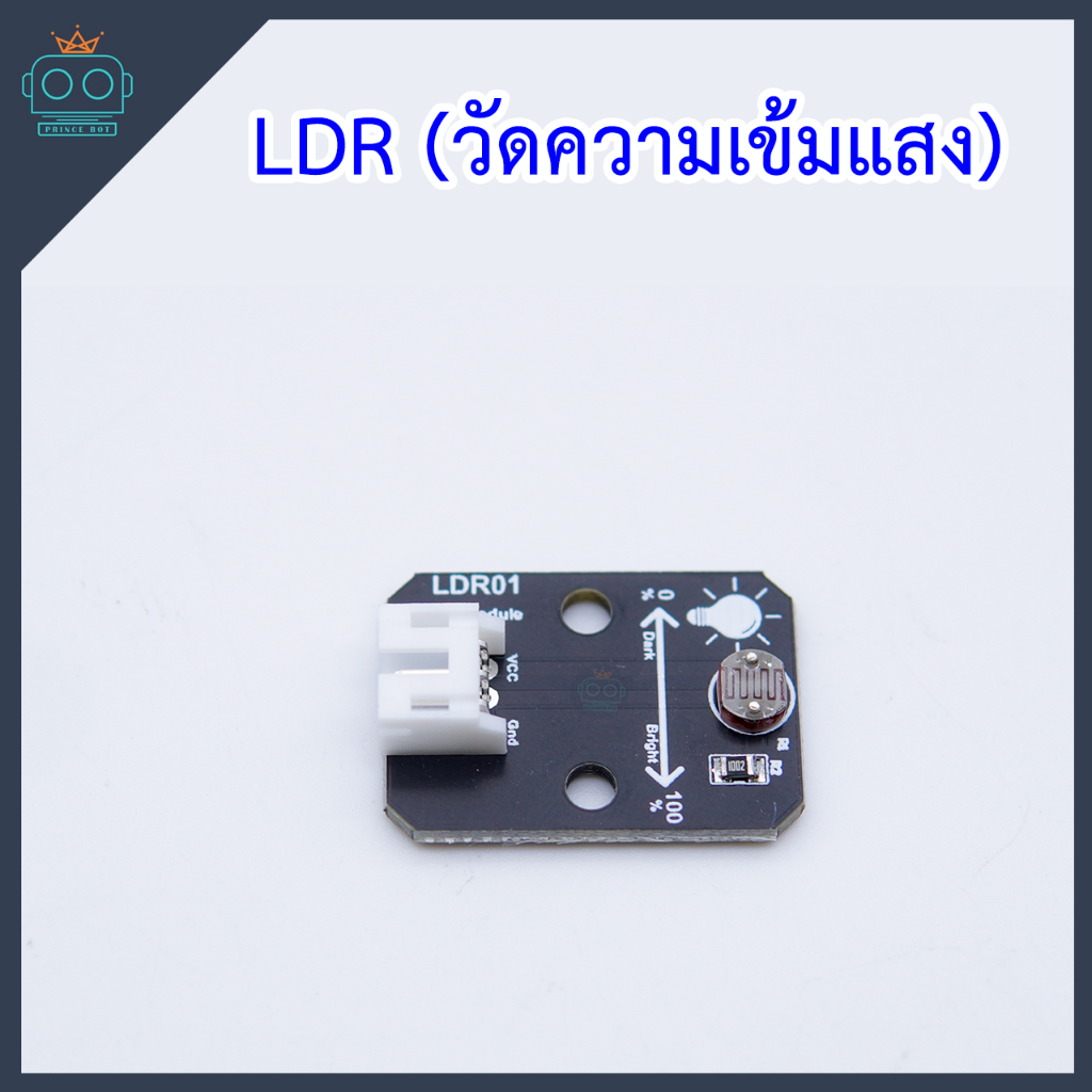 LDR (วัดความเข้มแสง) JST2.0 สำหรับบอร์ด Kidbright