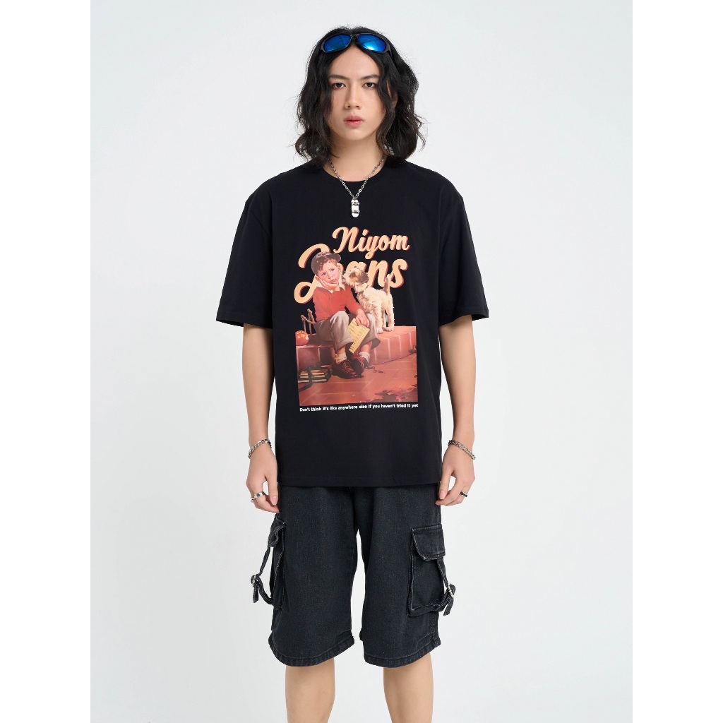 Niyomjeans collection FABULOUS รุ่น TSS18 สกรีนลาย ผ้าCotton ผ้ายืด