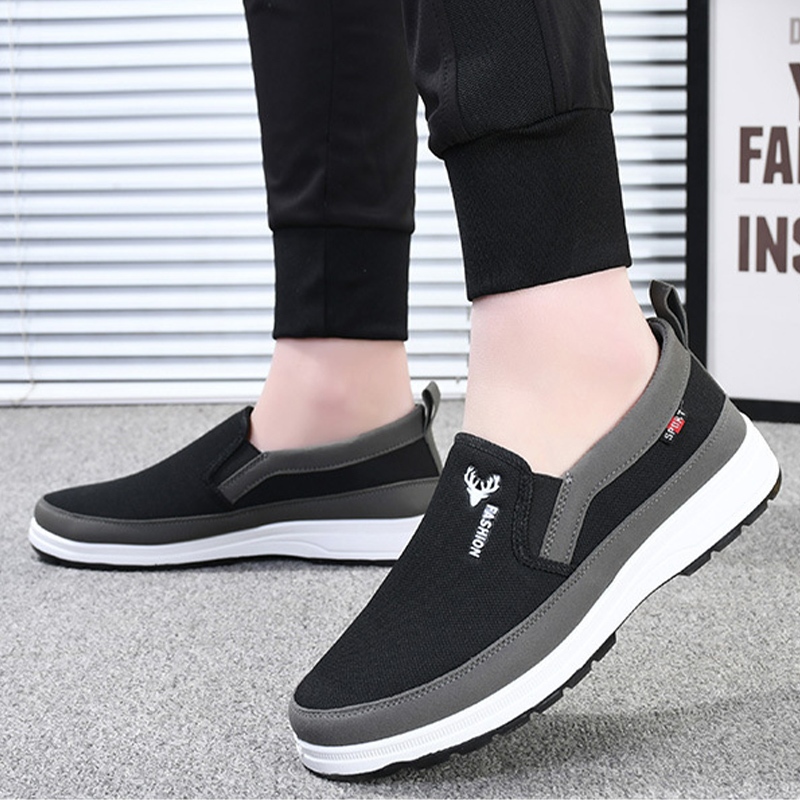 LHfashion งานเข้าใหม่พร้อมจัดส่ง รองเท้าผ้าใบลำลองทรงสปอร์ต งานสลิปออน ดีไซน์ดีฟีลมินิมอล พร้อมส่งให้เลือกถึง 3 สี งานดี