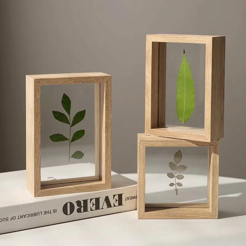 กรอบรูปกระจกอะครีลิค ใสสองด้าน DIY สะสมใบไม้ร่วง ของตกแต่งเฟอร์นิเจอร์ กรอบรูปตั้งโต๊ะ