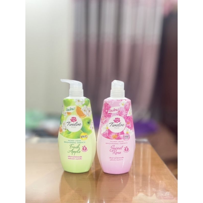 (แพ็คคู่สุดคุ้ม 1+1) ครีมอาบน้ำทเวลฟ์พลัส ชาวเวอร์ ขนาด400มล.×2ขวด