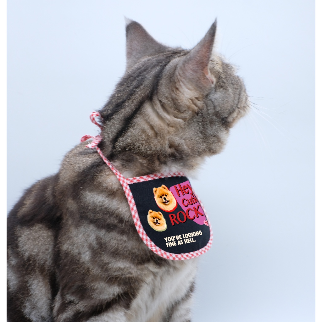Customized-BIB-ผ้าผูกคอหมาแมว>>>>สามารถเปลี่ยนรูปและข้อความได้**ส่งรูปมาทาง INBOX ได้เลย