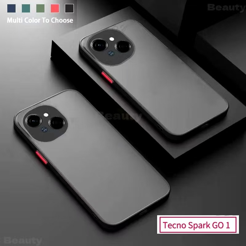 Tecno Spark Go 2/Tecno Spark Go 1S/Tecno POP 9เคสขอบนิ่มหลังแข็งขุ่นแบบคลุมกล้องTecno Spark Go 1/Tecno Pop 9ตรงรุ่น