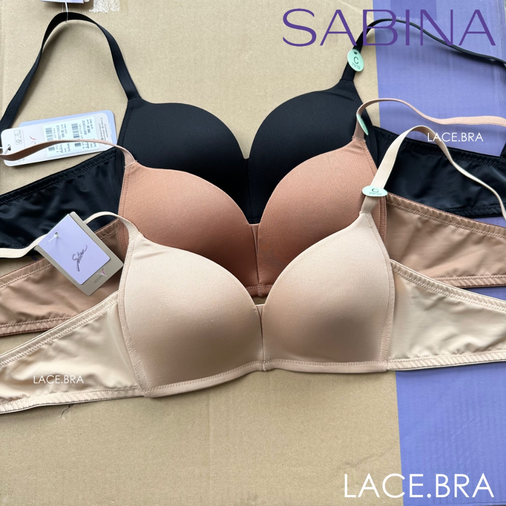 รหัส SBXI1111 Sabina ซาบีน่า เสื้อชั้นใน Invisible Wire (ไร้โครง) รุ่น Modern V รหัส SBXI1111CD สีเนื้อ