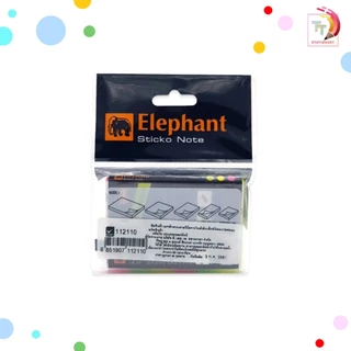Elephant กระดาษโน๊ต กระดาษโน๊ตกาวในตัว อินเด็กซ์นีออน 12x50 มม. 80 แผ่น จำนวน 1 ชิ้น