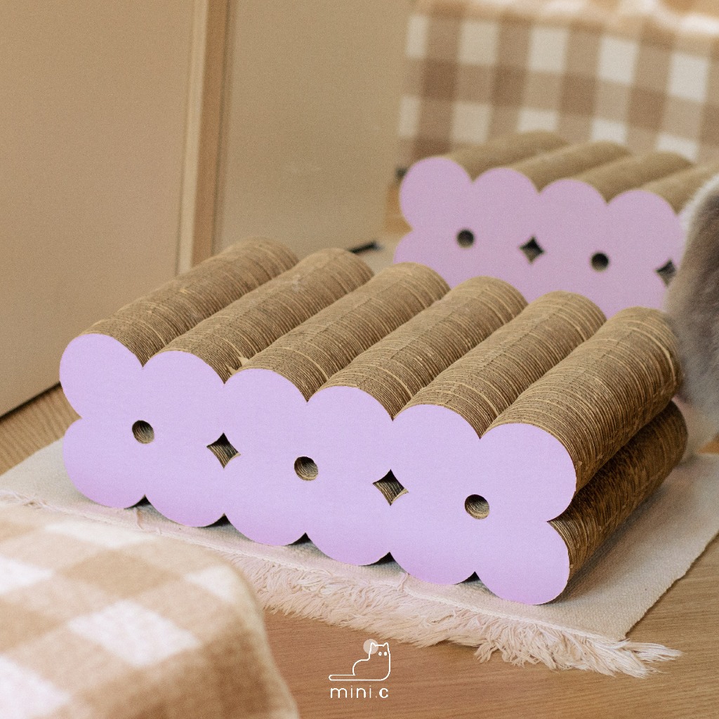 mini.c ที่ลับเล็บแมว รุ่น FLORA Lilac กระดาษลับเล็บแมว ที่ฝนเล็บแมว ของเล่นแมว Cat scratcher
