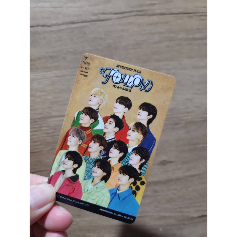 ขายบัตรแข็งSEVENTEEN TOUR 'FOLLOW' TO BANGKOK 2023