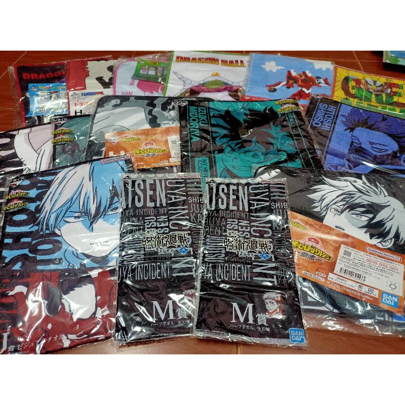 ผ้าเช็ดหน้า my hero academia มหาเวทย์ผนึกมาร ดราก้อนบอล Evangelion Dragon ball โทโดโรกิ มิโดริยะ