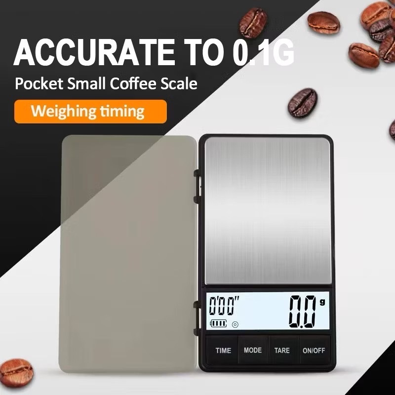 เครื่องชั่งกาแฟ จับเวลาได้ ชั่งได้ 1000g 0.01g เครื่องชั่งทอง เครื่องชั่งพกพา Cofee Scale C02
