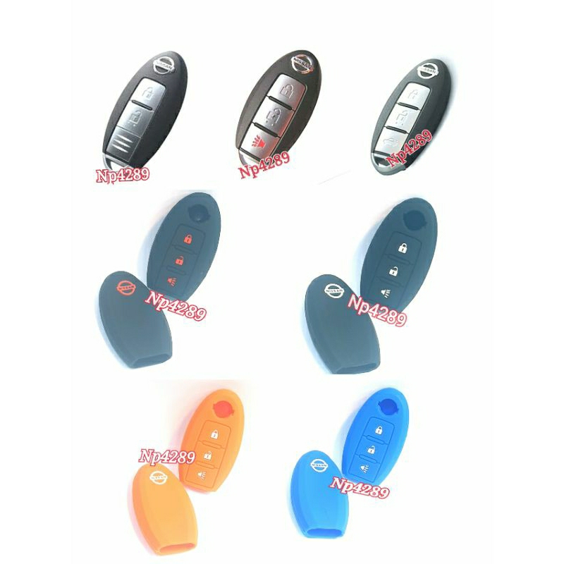หุ้มกุญแจรถยนต์ แบบซิลิโคน ตัวรีโมท รถ Nissan Kick E Power 2020 / Note / terra 2020 / Almera 2020  J