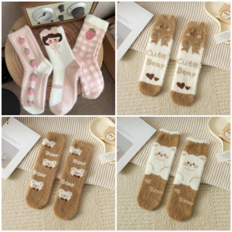 ถุงเท้าฤดูหนาวผู้ใหญ่ ถุงเท้าขนนุ่ม ส่งจากไทย🇹🇭