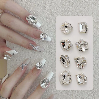 อะไหล่เพชรตกแต่งด้วยมุก สวย แวววาว 10 ชิ้น/ห่อ สินค้าพร้อมส่ง