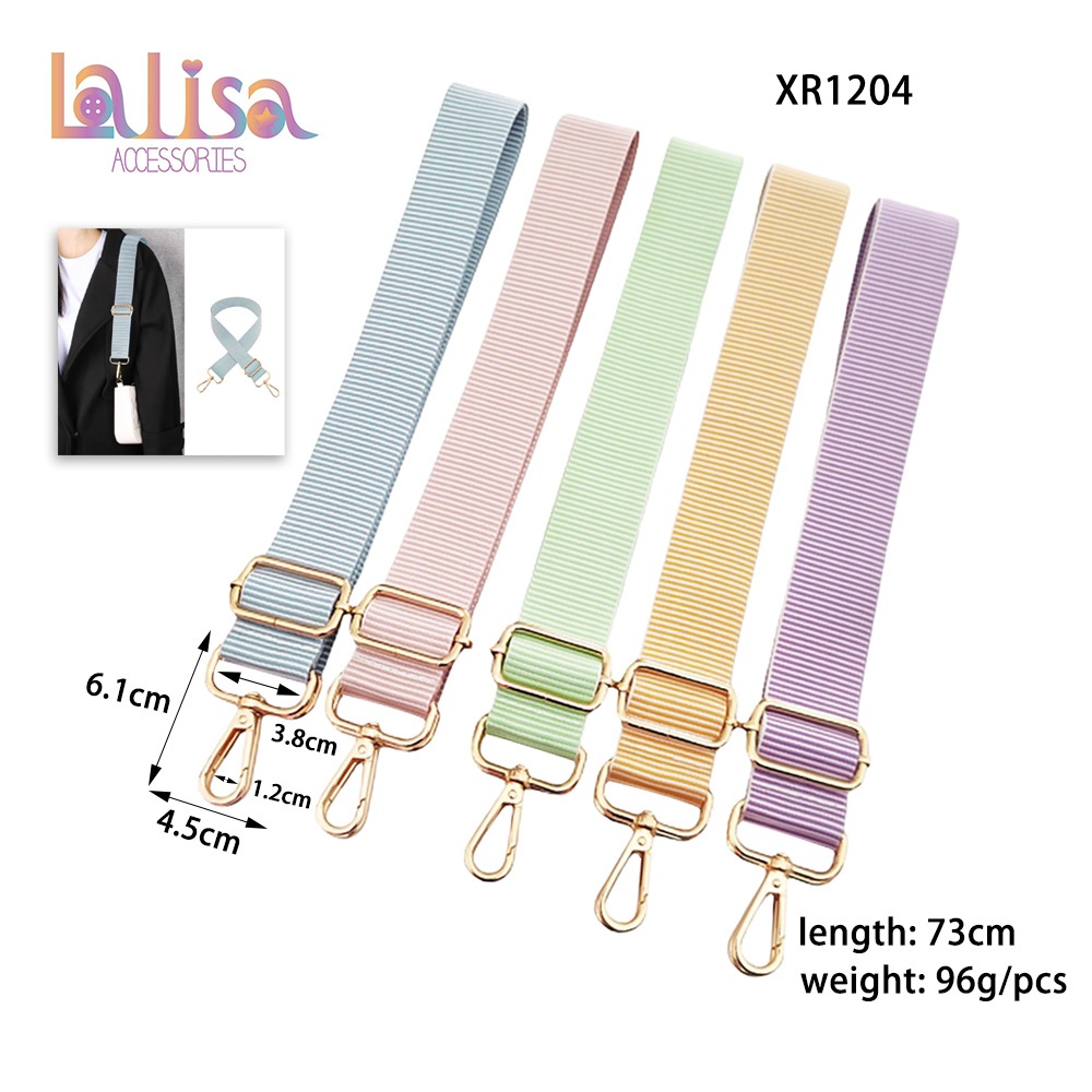 สายกระเป๋าสะพายไหล่ สะพายข้างสายไยล่อน สีแฟชั่น Bag strap XR1204