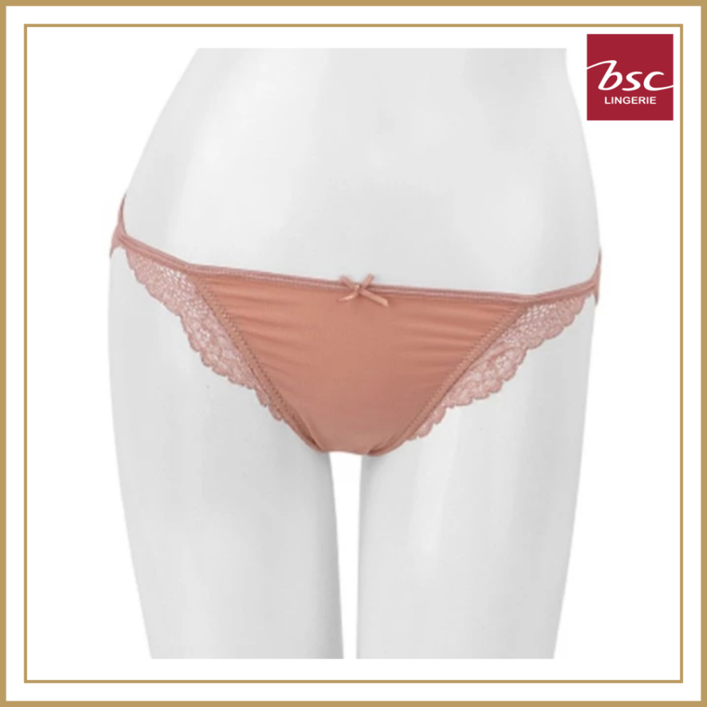 BSC Lingerie Panty กางเกงชั้นในเซ็กซี่ เเต่งลูกไม้ รูปเเบบ บิกินี่ มีให้เลือก 3 สี รุ่น BU1612