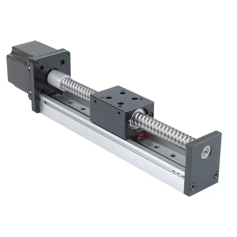 ลิเนียร์ไกด์สเตท 200mm ขนาดสกรู 1605 แกนเดี่ยว Effective Stroke Linear Guide Stage Rail Motion Slide