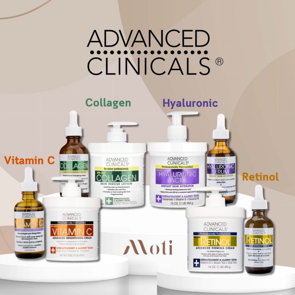 Advanced Clinicals Retinol Serum / Vitamin C Serum / Collagen Serum / Hyaluronic Serum /Retinol Advanced Firming Cream