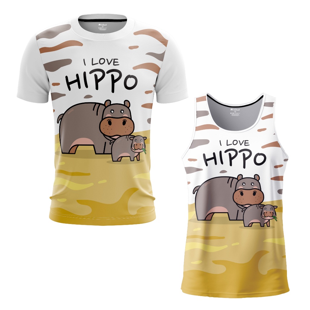 WingNaiDee วิ่งไหนดี เสื้อวิ่ง I Love Hippo