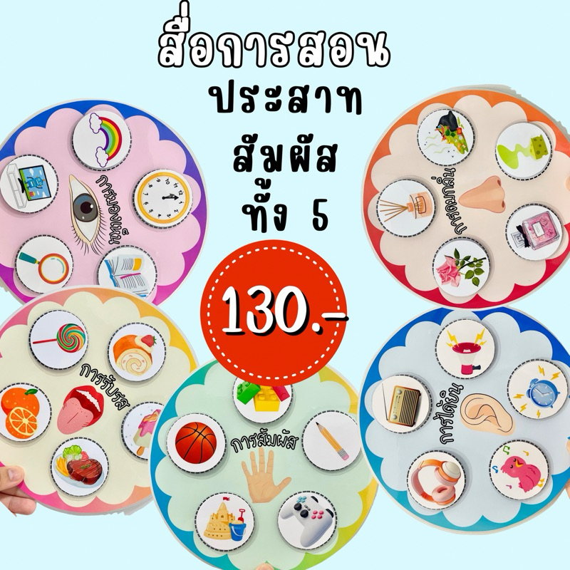 สื่อการสอนประสาทสัมผัสทั้ง5 สื่อการสอนปฐมวัย สื่อการสอนทำมือ