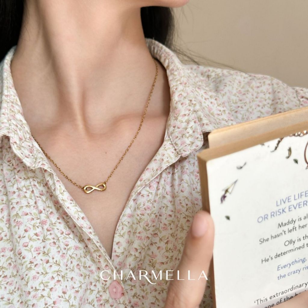 Charmella สร้อยคอสแตนเลส จี้อินฟินิตี้ สไตล์มินิมอล - Solara