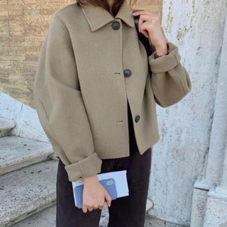 Fairy.store Cora Coat เสื้อโค้ททรงโปโล ผ้าวูล TS1951
