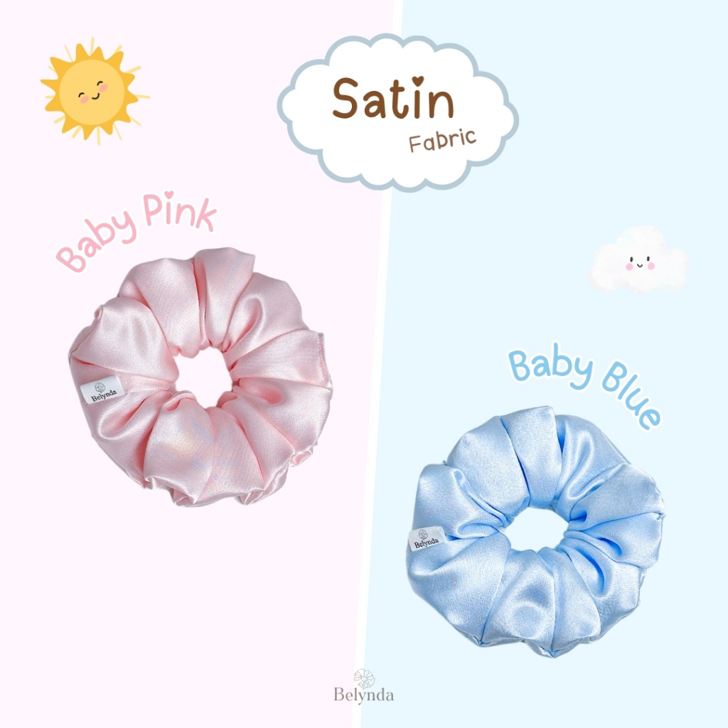 Belynda ♥ Scrunchies ♥ Satin ♥ Cotton Candy ยางรัดผมโดนัท ผ้าซาติน
