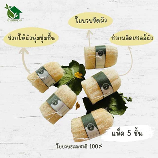☘️ใยบวบร้อยเชือก เซ็ต 5 ชิ้น สุดคุ้ม!!☘️ ใยบวบขัดตัว ใยบวบธรรมชาติ
